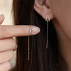 Bohemian Tassel Drop Earrings – front view showcasing heart beads with long chains Gold Color 