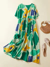Plus Size Boho Beach Dress - Floral Summer Dress for Women