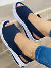 Women's Summer Shoes - Breathable Wedges Sneakers, Plus Size Trainers, Flat Vulcanize Sport Sandals
