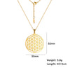 Chakra Flower of Life Necklace – mandala pendant with chakra symbols on a stainless steel chain