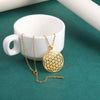 Chakra Flower of Life Necklace – mandala pendant with chakra symbols on a stainless steel chain
