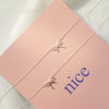 Delicate Silver Bowknot Necklace 