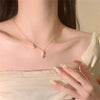 Elegant Tulip Pearl Necklace – gold floral pendant with freshwater pearls  ON MODEL WOW