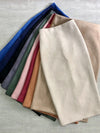 Elegant faux suede wrap midi skirt front view  