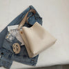 Fashion Bucket Bag for Women – Designer PU Leather Shoulder & Crossbody Bag, Luxury Wide Strap Ladies Handbag & Tote