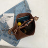 Fashion Bucket Bag for Women – Designer PU Leather Shoulder & Crossbody Bag, Luxury Wide Strap Ladies Handbag & Tote