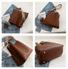 Fashion Bucket Bag for Women – Designer PU Leather Shoulder & Crossbody Bag, Luxury Wide Strap Ladies Handbag & Tote