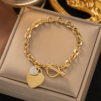 Geometric Heart Bracelet – front view 