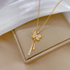 Gold Plated Taseel Butterfly Necklace – intricate pendant 