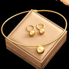 Golden Balls Beads Jewelry Set
