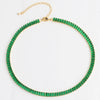 Green CZ Tennis Chain Necklace 