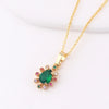 Green CZ Tennis Chain Necklace