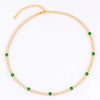 Green Tennis Chain Necklace – vibrant stones