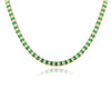 Green CZ Tennis Chain Necklace