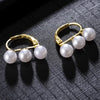 Haute Damsel elegant big simulated pearl earrings