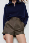 Timeless Elegance: Vintage PU Leather Shorts - Haute Damsel