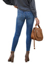  Spring Fashion Skinny Jeans - Black & Blue Elastic Denim