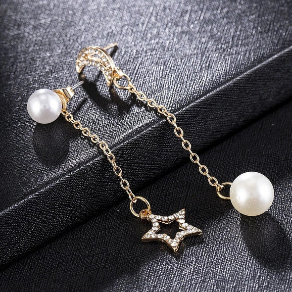 Haute Damsel elegant big simulated pearl earrings