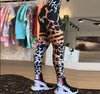 Strikingly Chic: Leopard Stripe 3D Print Leggings - Haute Damsel