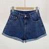 girts classic blue denim shorts