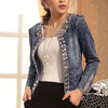 Retro Sequins Denim Jacket - Sparkle with Vintage Glamour by Haute Damsel