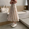 Timeless Elegance: Vintage Floral A-Line Pleated Long Skirt - Haute Damsel