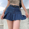 Denim Delight: Ruffled Denim Skirt - Haute Damsel