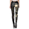 Dark Elegance: Gothic Style Skull New Design Leggings - Haute Damsel