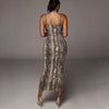 Wild Elegance: Leopard Print Sleeveless V-Neck Sexy Dresses - Haute Damsel