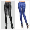 Denim-Inspired Comfort: Faux Denim Leggings - Haute Damsel