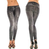 Denim-Inspired Comfort: Faux Denim Leggings - Haute Damsel