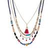 Exclusive Multi Color Layer Bead Necklace | Haute Damsel