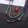 Exclusive Multi Color Layer Bead Necklace | Haute Damsel