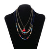 Exclusive Multi Color Layer Bead Necklace | Haute Damsel