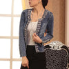 Retro Sequins Denim Jacket - Sparkle with Vintage Glamour by Haute Damsel