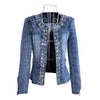 Retro Sequins Denim Jacket - Sparkle with Vintage Glamour by Haute Damsel