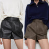 Timeless Elegance: Vintage PU Leather Shorts - Haute Damsel