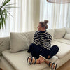 Striped Print Sweater - Classic Stripes, Timeless Style by Haute Damsel