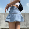 Denim Delight: Ruffled Denim Skirt - Haute Damsel