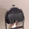 Haute Damsel Leather Fringe Evening Bag – Unleash Glamour with Every Swing