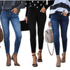  Spring Fashion Skinny Jeans - Black & Blue Elastic Denim