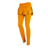 High-Waist Yoga Leggings with Two-Layer Skirt – front view in orange, showcasing sleek design