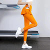 High-Waist Yoga Leggings with Two-Layer Skirt orange  style 