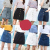 Denim Chic: High Waist Denim Skirt - Haute Damsel