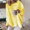 New Fashion Women's Hollow Out Knit Sweater – Elegant Loose Fit Pullover for Spring, Autumn, and Winter
