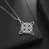 Mystic Celtic Witch Knot Jewelry Set – pendant necklace silver color 
