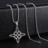 Mystic Celtic Witch Knot Jewelry Set – pendant necklace with antique silver finish