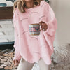 New Fashion Women's Hollow Out Knit Sweater – Elegant Loose Fit Pullover for Spring, Autumn, and Winter