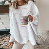 New Fashion Women's Hollow Out Knit Sweater – Elegant Loose Fit Pullover for Spring, Autumn, and Winter