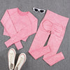 High Waist Gym Workout Outfit for Women  pink color previews